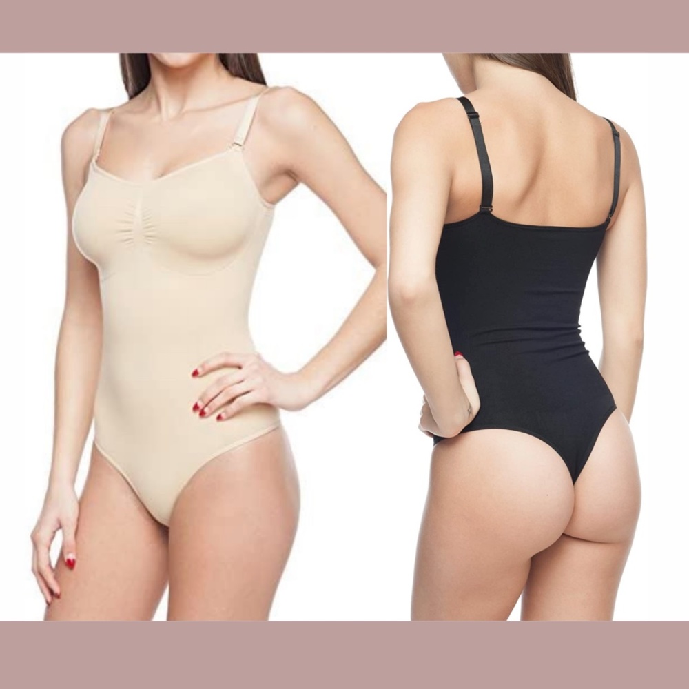 NWT Body Beautiful [ S/M ] Shape Thong‎ Bodysuit with Adjustable Straps